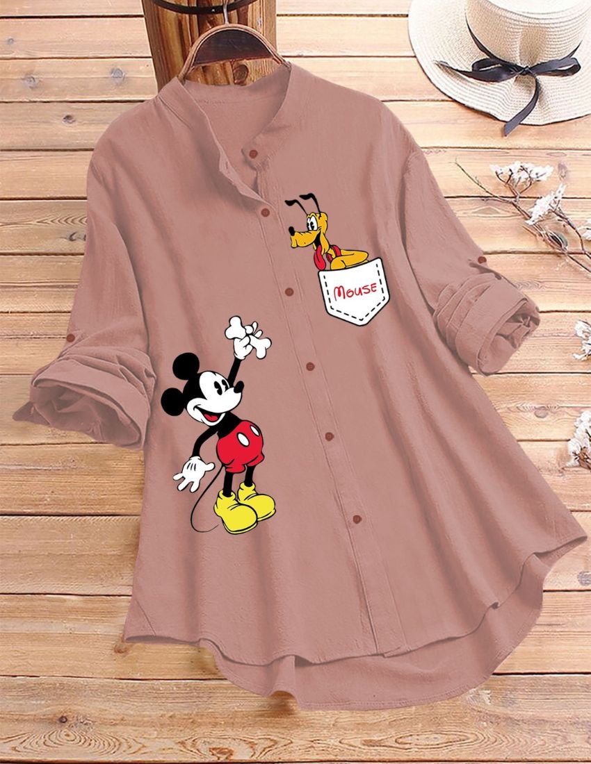 Cute Character Printed Top - Peach