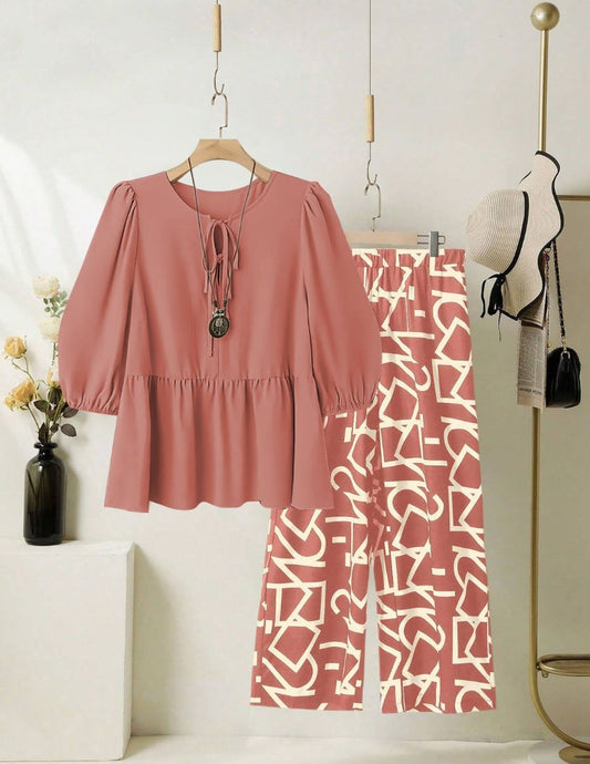 Rust Melody Top with Bottom Set