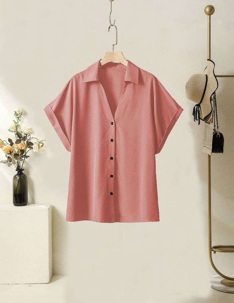 Pink Button-Up Shirt