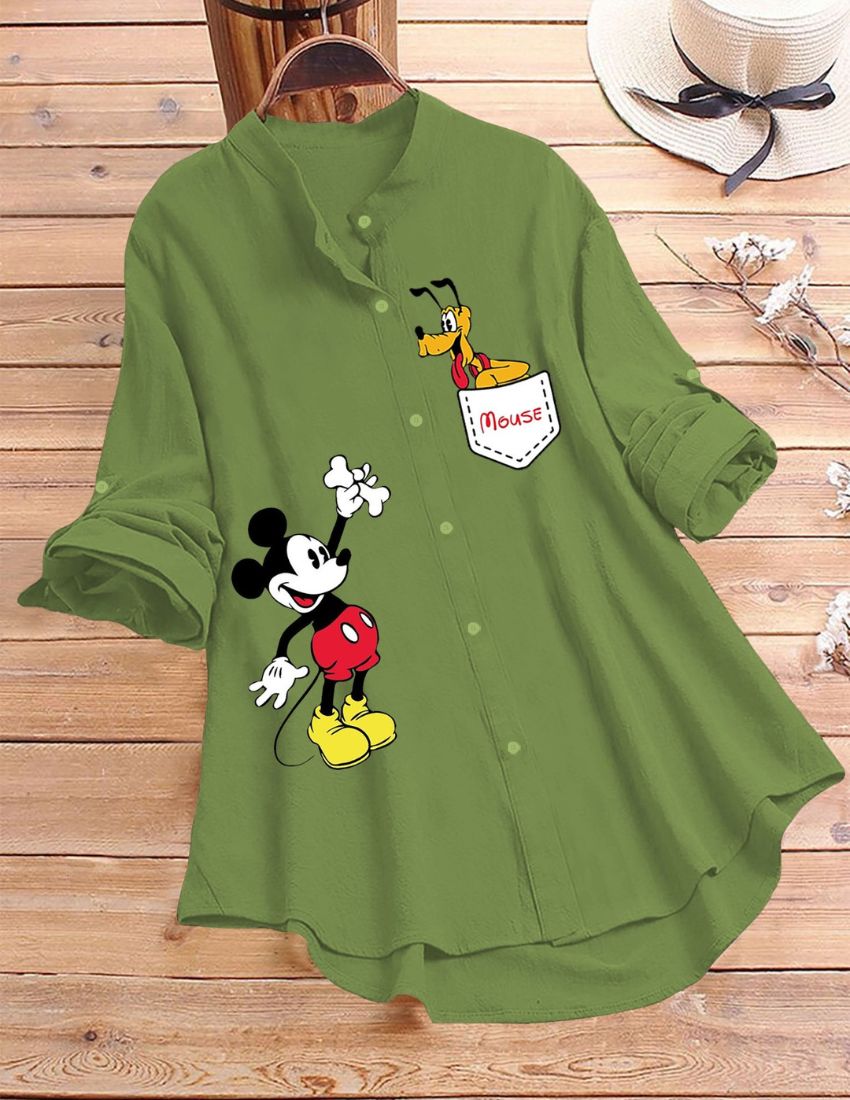Cute Character Printed Top - Green