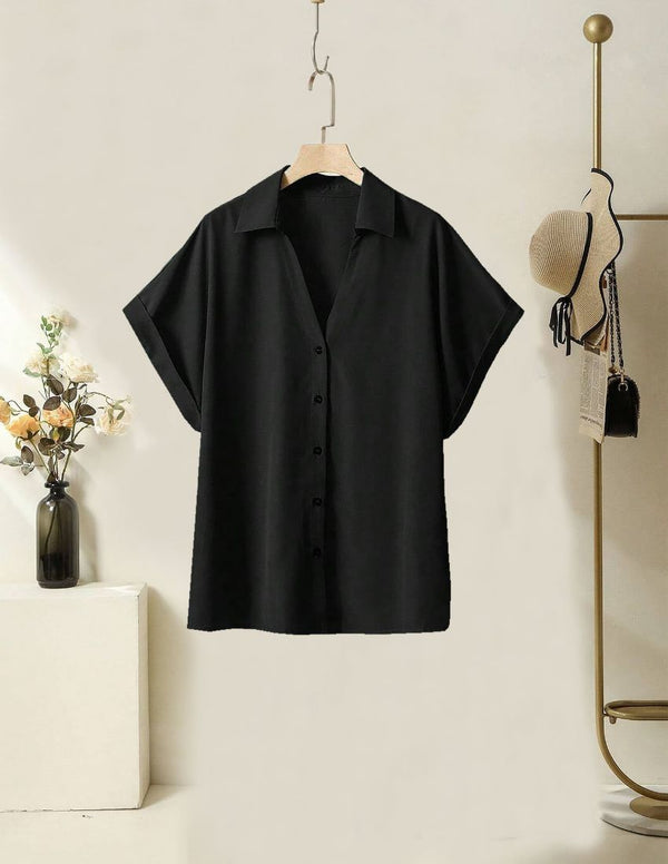 Classic Black Button-Up Shirt