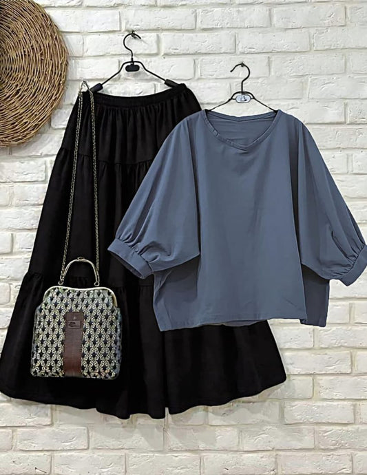 Stylish Top with Skirt Set for Women