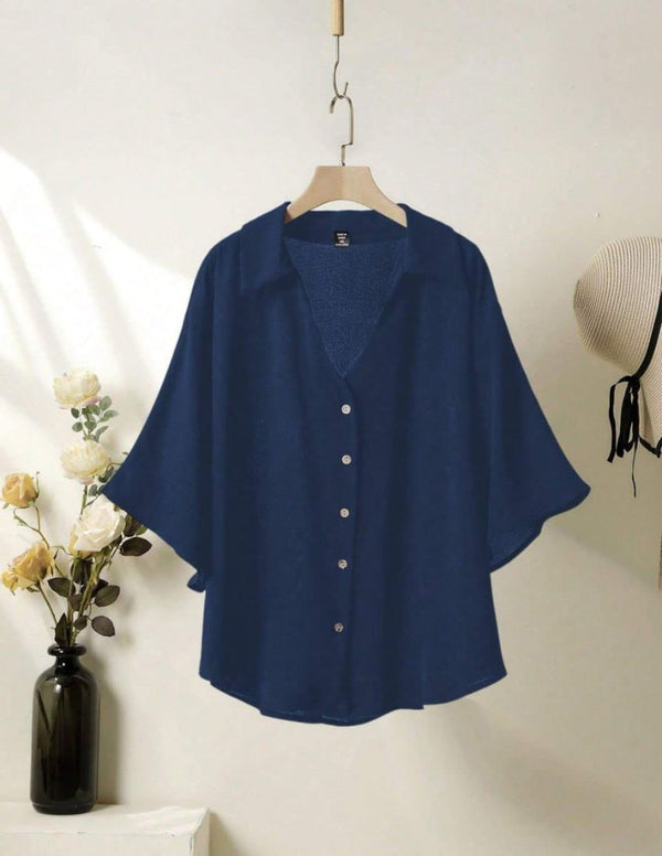 Midnight Blue Plain Empire Top