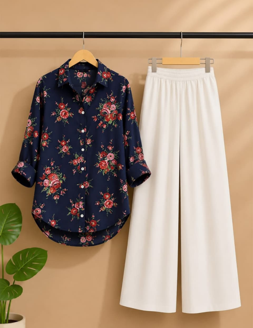 Midnight Floral Print Co-Ord Set